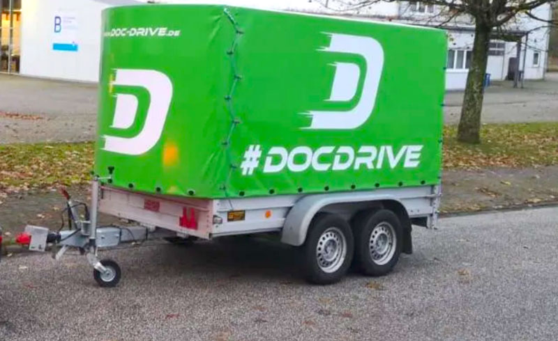Der gruene Doc_Drive Anhänger für die Anhänger Schulung